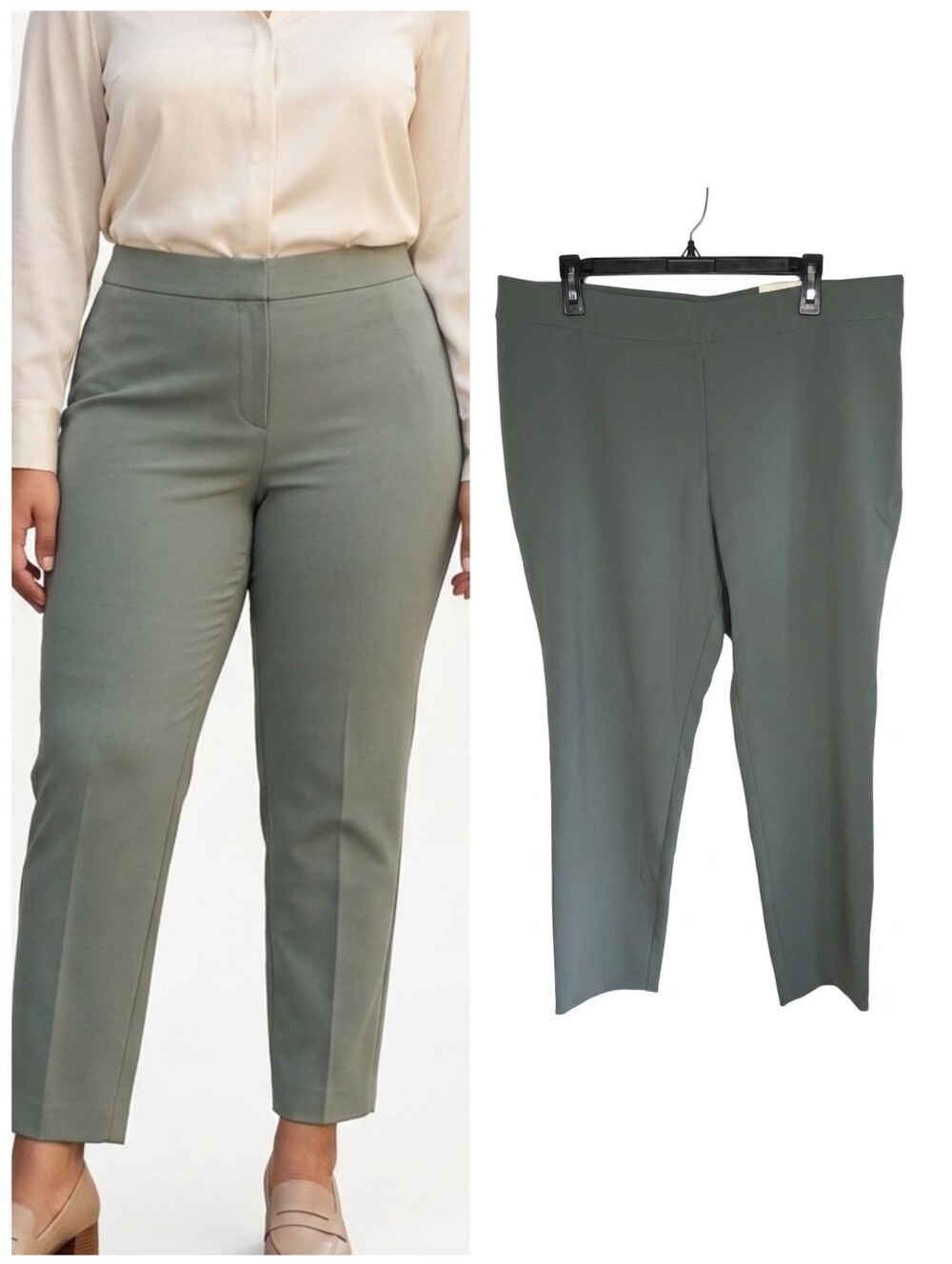 A New Day High-Rise Skinny Ankle Pants Sage Green Women's Plus Size 16 NWT